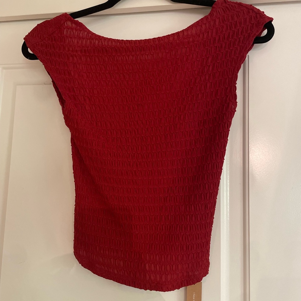 Reformation Darra Knit Top- Red